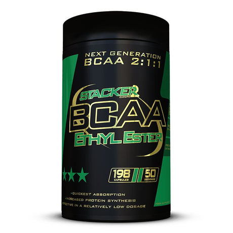 BCAA Ethyl Ester Ephedra Vrij - Stacker 2 • 198 capsules (50 servings) • Aminozuren & Herstel - product packshot