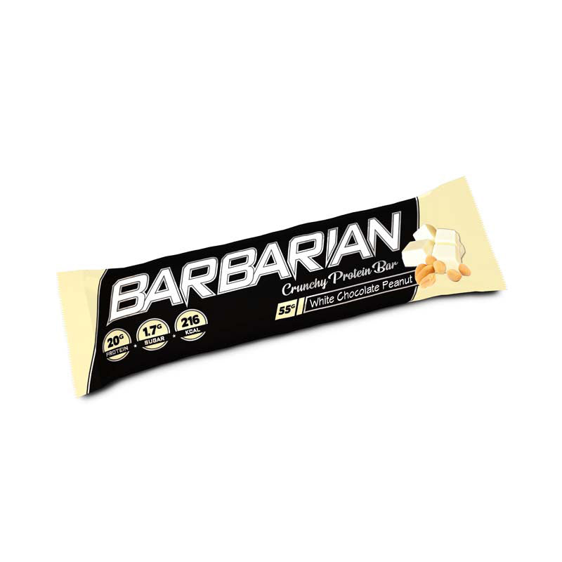 Barbarian - Stacker 2 • 1 eiwitreep (55 gram per bar) • Eiwit & Proteine snack repen - White Chocolate Peanutbutter