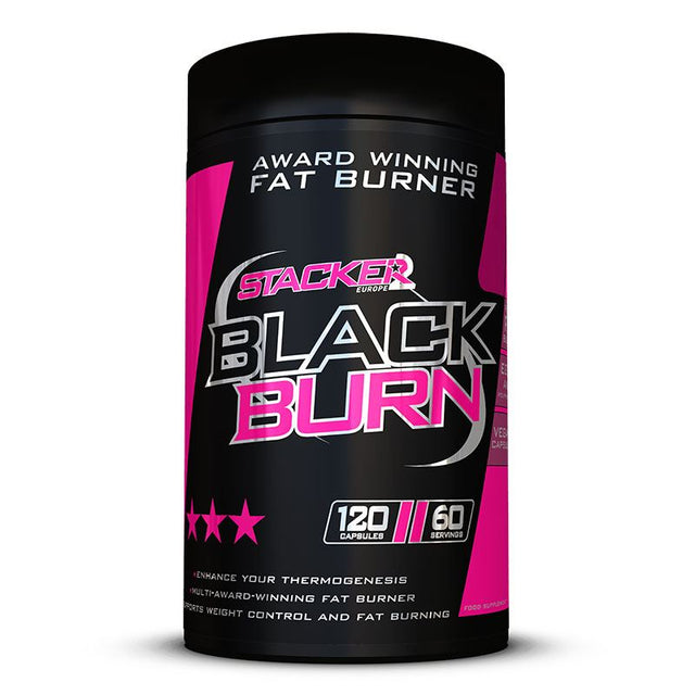 Black Burn Ephedra Vrij - Stacker 2 • 120 capsules (60 doseringen) • Afslanken & Vetverbranden - product packshot