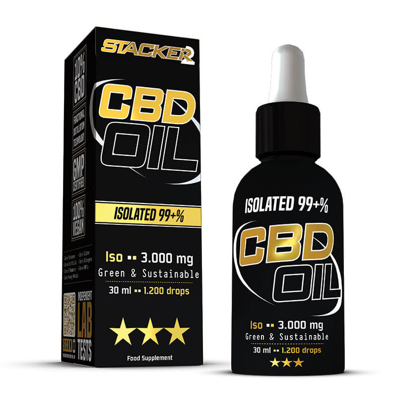 CBD olie Iso - Stacker 2 • 30ml (1200 drops) | 10% | 3000 mg CBD | Isolate • Gezondheid - product shot