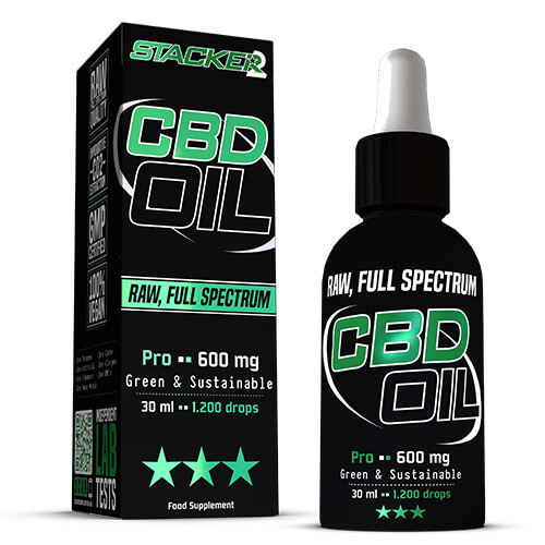 CBD olie Pro - Stacker 2 • 30ml (1200 drops) | 2% | 600 mg CBD | Raw | Full Spectrum • Gezondheid - product shot