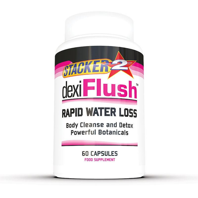 Dexi Flush (USA Import) - Stacker 2 • 60 capsules (30 servings) • Detox & Vochtafdrijver - product shot verpakking