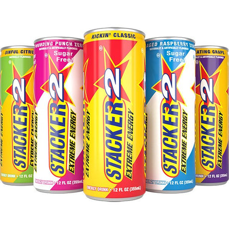 Extreme Energy sugar free (USA Import) - Stacker 2 • 1 - 12 blikjes  (355 ml per blikje) • Energie Boost & Focus