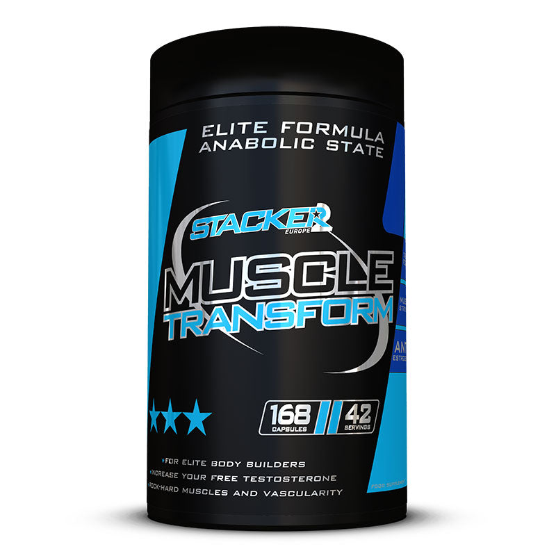 Muscle Transform Ephedra Vrij - Stacker 2 • 168 capsules (42 servings) • Testosteron Verhogen met Testo booster