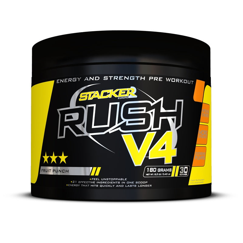 Rush V4 - Stacker 2 • 180 gram (30 servings) • Pre-workout / Training - Fruit Punch